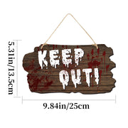 Imitation Wooden Doorplate Ghost Festival Haunted House Horror Atmosphere Decoration