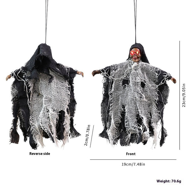 Halloween Hanging Ghost Iron Chain Glowing Skull Decorative Ornaments